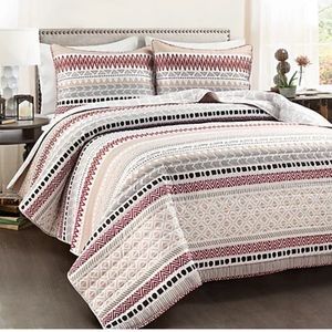 Southwest Stripe full/queen quilt set by Lus Decor